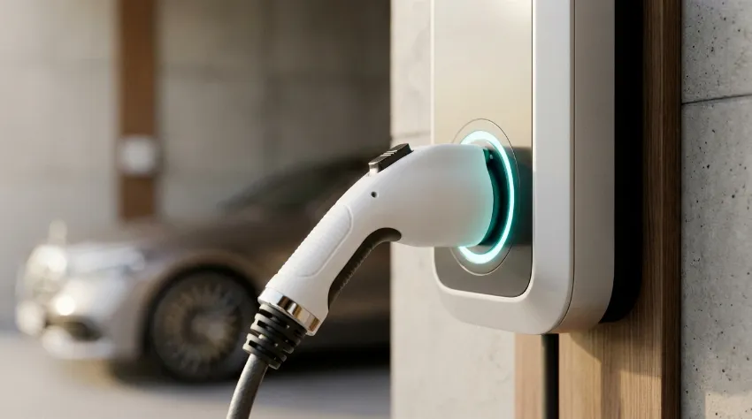Polnjenje električnega avtomobila na domači polnilni postaji